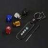 Carbon fiber Tire Valve Stems Cap Keychain Style Wheel Air Valve Cover For BMW X1 X2 X3 X4 X5 X6 X7 GT E53 E70 E71 F25 E84 M