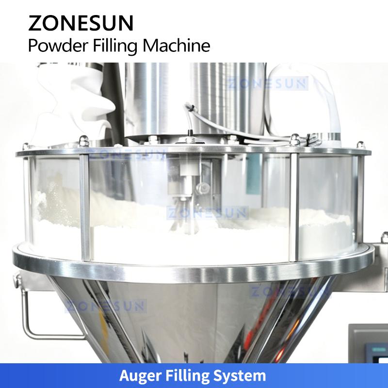 ZONESUN ZS-FM5A Auger Filler Servo Motor Bottles Filler Automatic Granule Seed Salt Coffee Powder Milk Powder Filling Machine