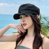 Thin British retro newsboy hat women's summer cowboy navy hat versatile casual big head circumference showing face small hat