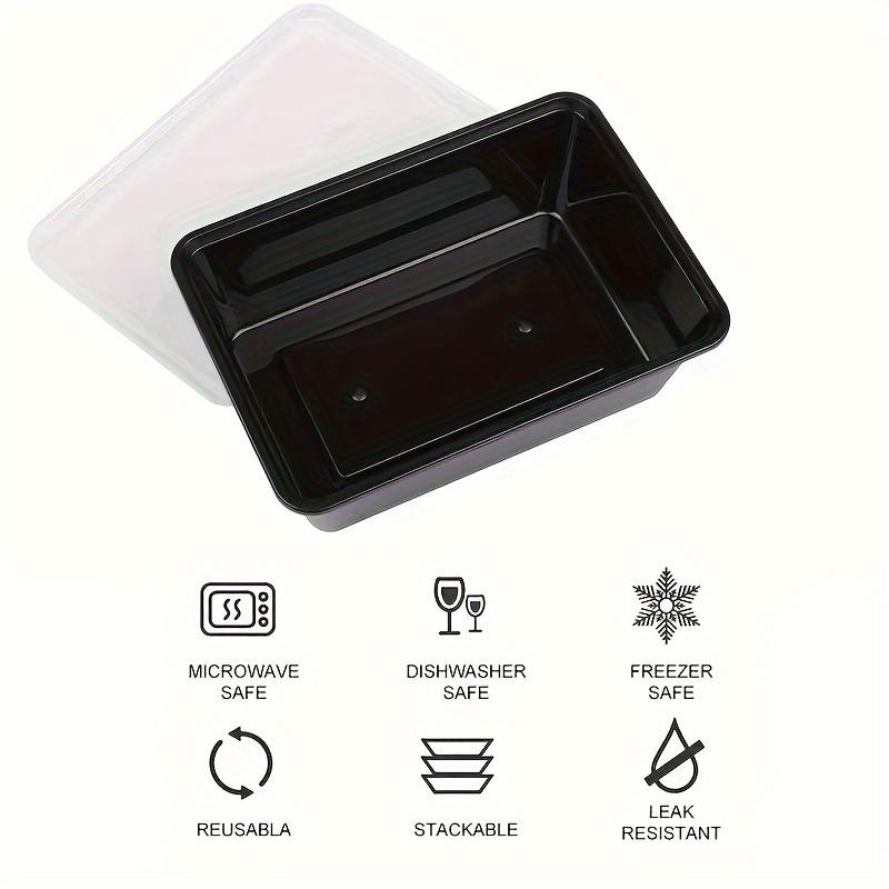 10PCS / 1000ml Meal Preparation Containers, Reusable Food Containers with LIDS for Food Preparation, Disposable Lunch Boxes