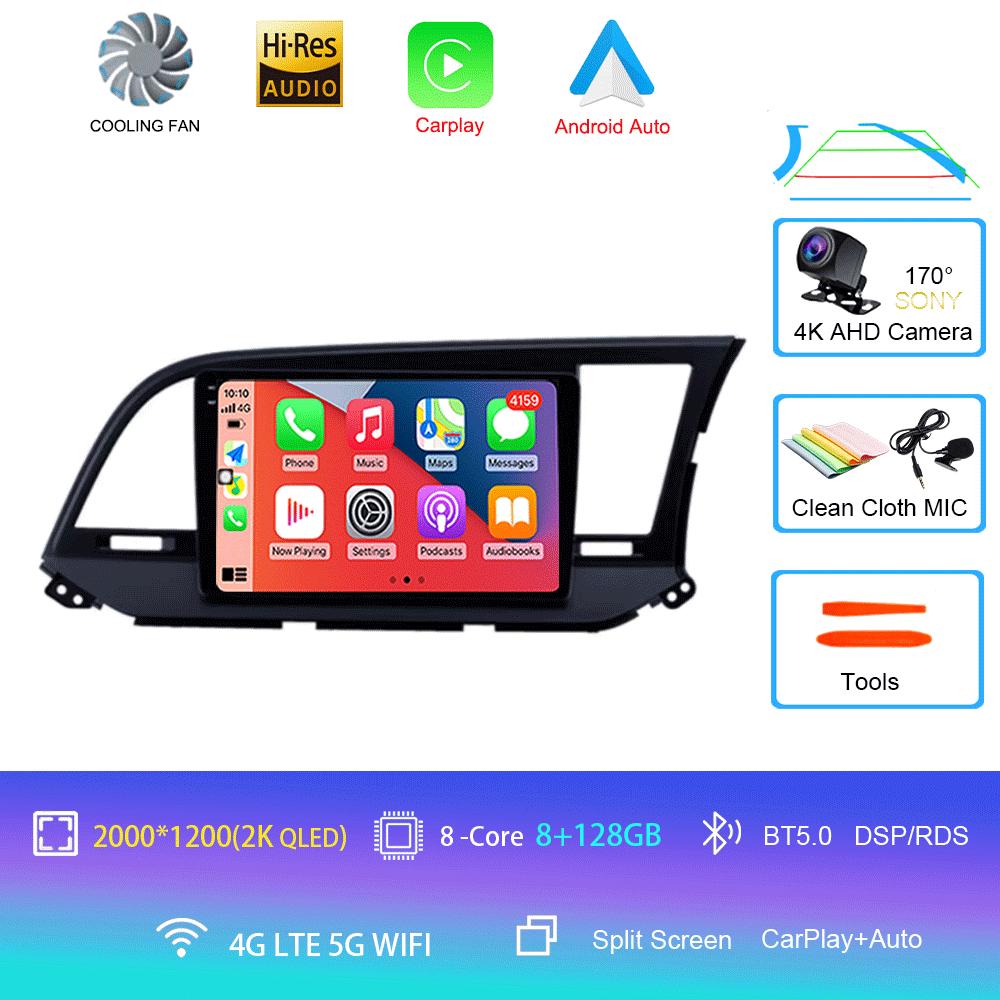 For Hyundai Elantra 6 2015 2016 2017 2018 Car Radio Android 14 Carplay GPS Navigaion Multimidia Video Player Stereo Head Unit 4G