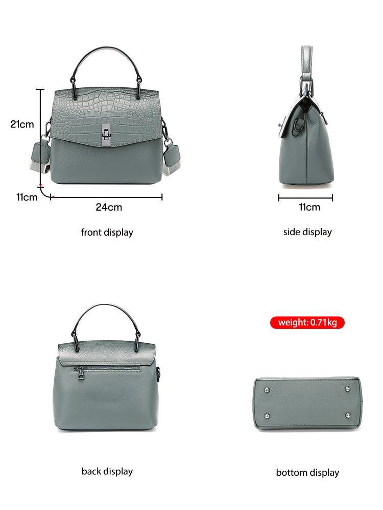 Женская сумка Zency из натуральной кожи, винтажная сумка-тоут Stone