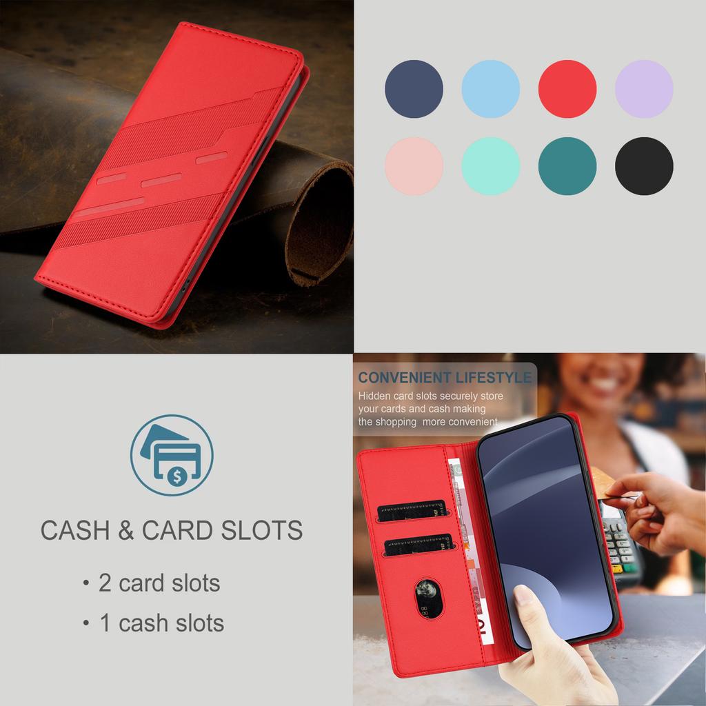 For iPhone 16 Plus Phone Cases Punk Style Imprinted Wallet Stand Leather Cover