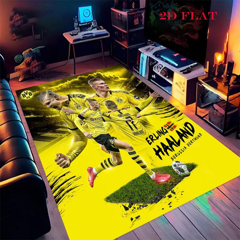 Erling Haaland Power Poster Carpet Rug for Living Room Bedroom Home Sofa Decoration,Kids play Nonslip Floor Mat