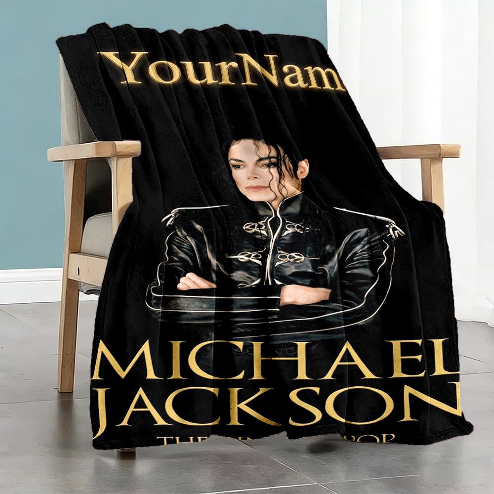 Michael Jackson 59 Customize Your Name Blanket Gift Customizable Blanket Soft Warm Cozy Perfect for Bed Bedding Chair Office Chair for All Occasions