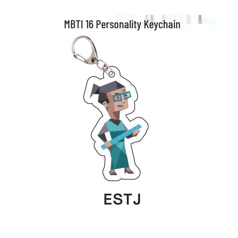 MBTI 16 Personality Acrylic Keychain Standee - Classic Style Character Ornament