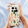 For Xiaomi 15 Ultra Case Christmas Snowman Pattern Printing Straight Edge TPU Phone Back Cover
