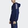 adidas Оригинальная толстовка с капюшоном Flock с логотипом, модная удобная толстовка с капюшоном для мужчин, синяя DU8206