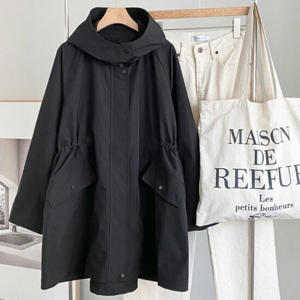 Shop Women S overSized Military Half Hooded Jacket Dgb Wjp 4131 Black