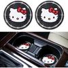 2PCS Cute Kitty Cup Holder Coasters, Black Silicone Anti-Slip Car Coasters,Car Cup Pads,Universal 2.75 Inch