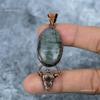 Oval Labradorite Gemstone Copper Mother Gift Electroformed New Trendy Pendant VP-22