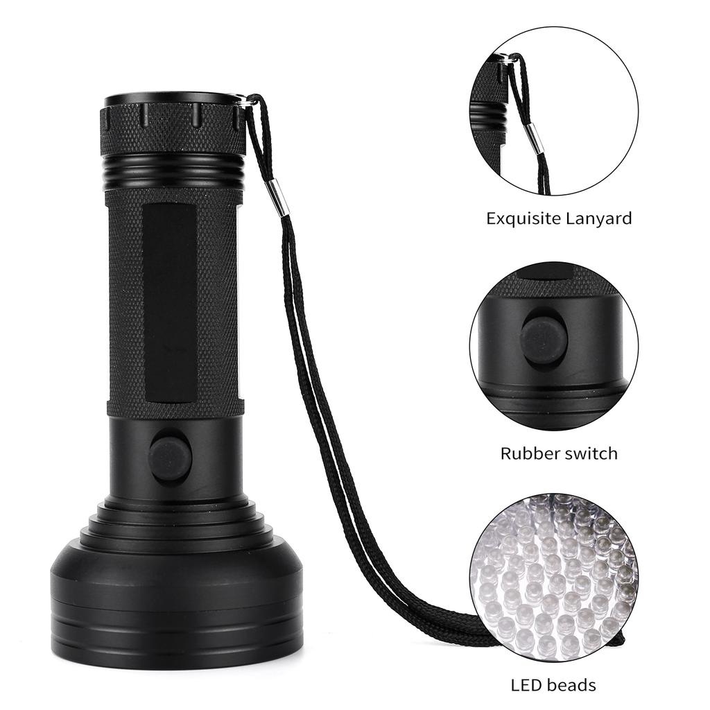 UV Flashlight 395 400nm Auto Air Conditioner Oil Pipes Leak Detector Tool 68 LED Purple Light Flashlight UV Glue Curing