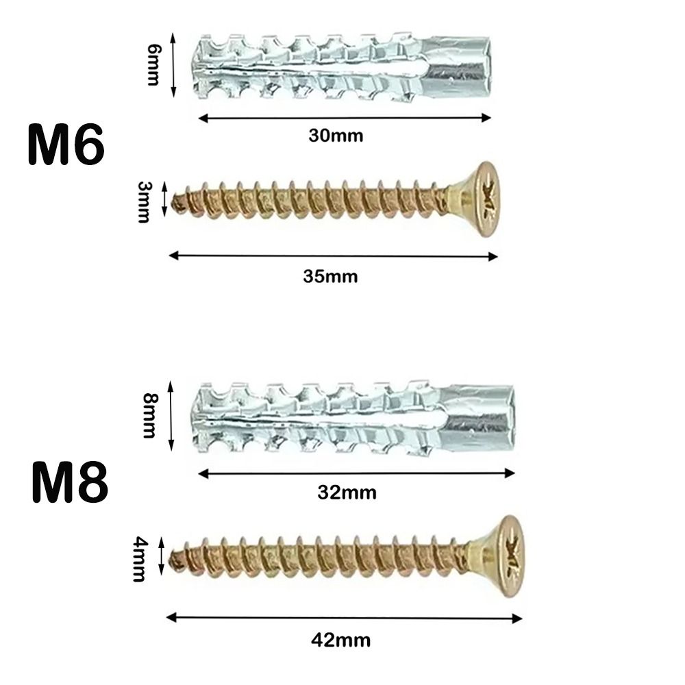 New Self Tapping Metal Expansion Tube Nails Serrated Metal Wall Screws Fasteners Bolt Concrete Wall