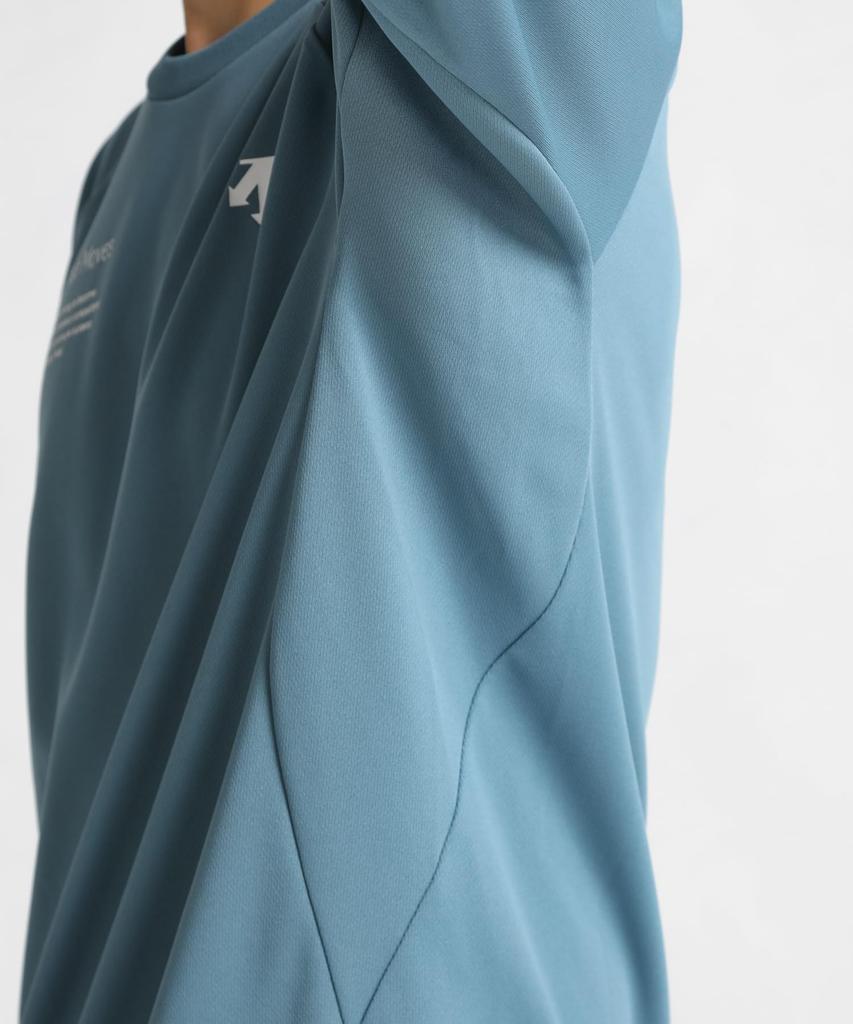 DESCENTE Long Sleeve Volleyball Easy Arm Flying Yuki Blue T-Shirt, Movement, Receive, Ishikawa,