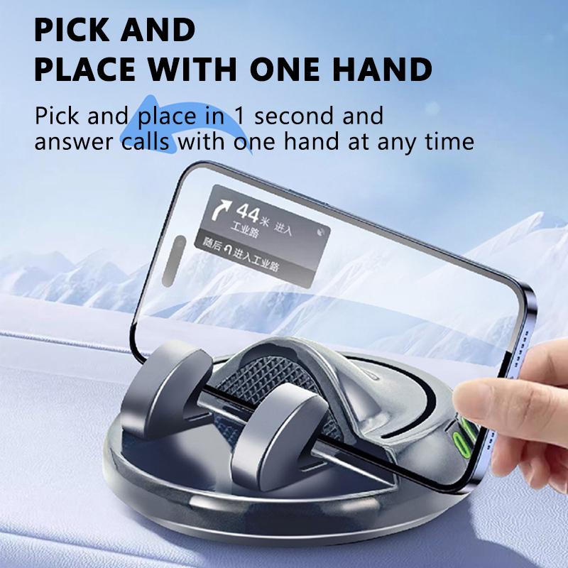 SEAMETAL Car Phone Holder ABS Dashboard Navigation 360 Rotation Parking Number Plate Stable Anti-Slip Universal