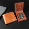 Винтажный мужской кошелек из искусственной кожи, брендовые роскошные кошельки, короткий держатель с зажимом для кредитных карт