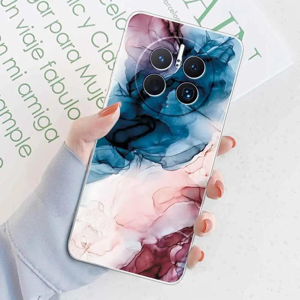 For Huawei Mate 50 Pro Case Cover Marble Transparent Silicone Soft For Mate 50 Phone Fundas Case For Mate 50e Coque Shell Bumper