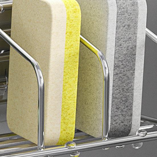 Полка для слива раковины, держатель для губки, полированная поверхность, устойчивая к коррозии, простая в установке, органайзер для кухонной раковины