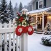 Glove Shape Christmas Wreath Simulated Flower Christmas Garland Christmas Glove Wreath  Window