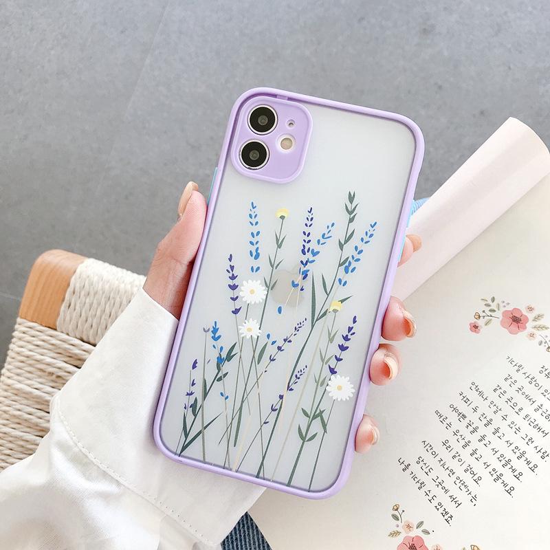 Защитный чехол для iPhone 16 Pro Max с цветочным матовым покрытием - Противоударный, Полное покрытие