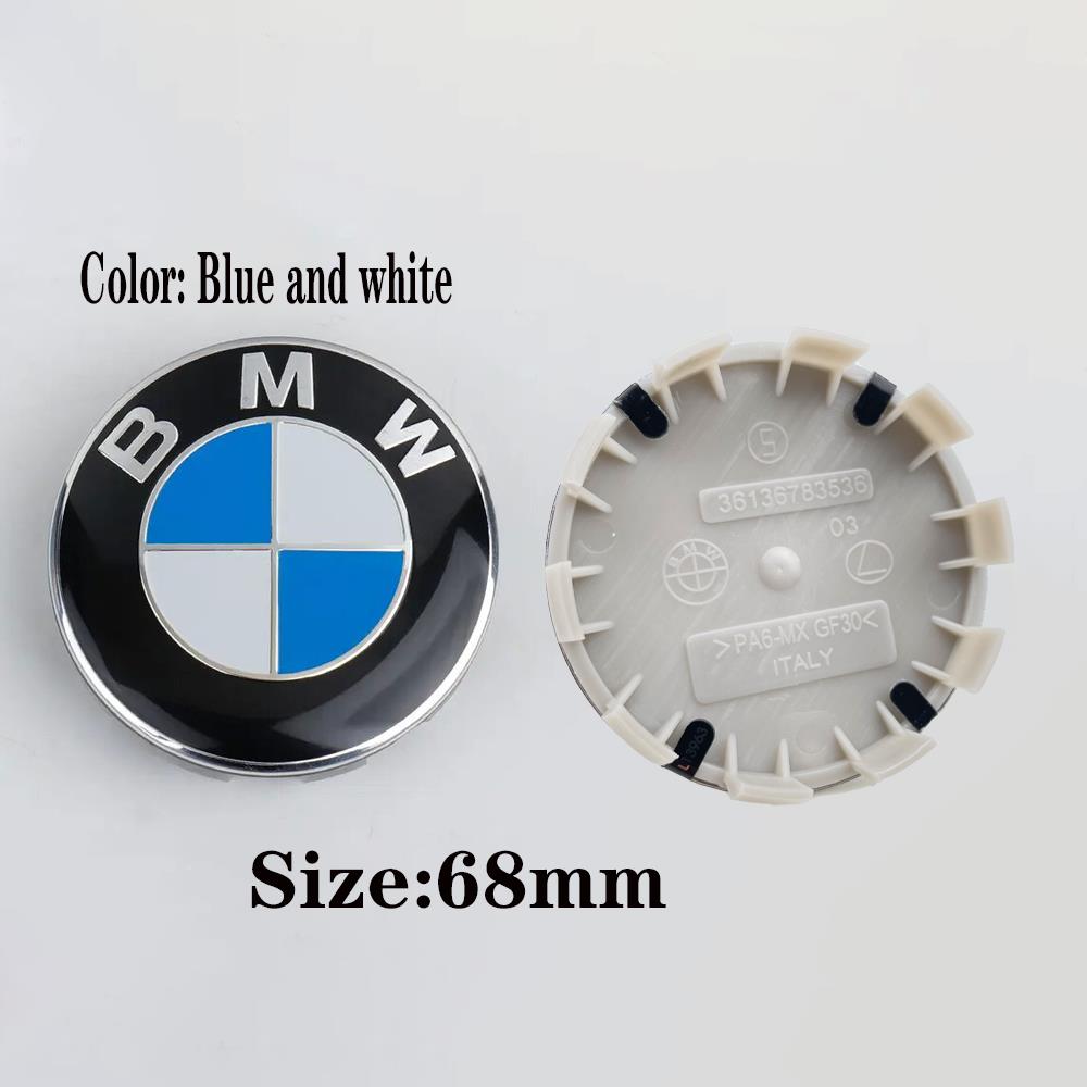 For BMW M E46 E90 E60 Car Sticker 4Pcs 56mm 68mm Car Wheel Hub Center Caps Corrosion Resistant Rim Hub Cover Emblems Auto Exterior Parts For BMW new