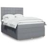 VidaXL Slatted Bed Base with Mattress Light Grey 140x190cm Fabric 3294351