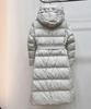 European Women's Slim Fit Long Down Jacket with Hood and Belt - 2026 Autumn/Winter Over-the-Knee Warm Outerwear