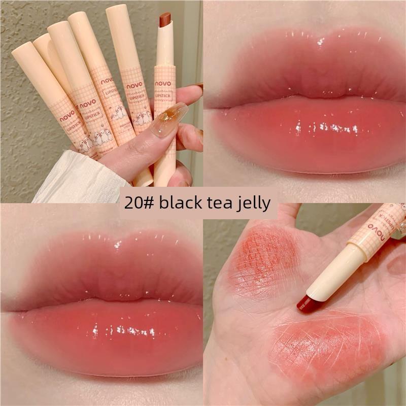 Novo (Cosmetics) Lipstick with a Mirror-Like Finish for Plump Lips, Long-Lasting Color, Versatile, Brightening, Affordable for Women