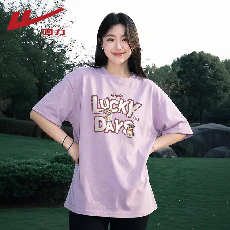 Warrior Women's Crew Neck Pure Cotton T-Shirt with American Twin Dog Design