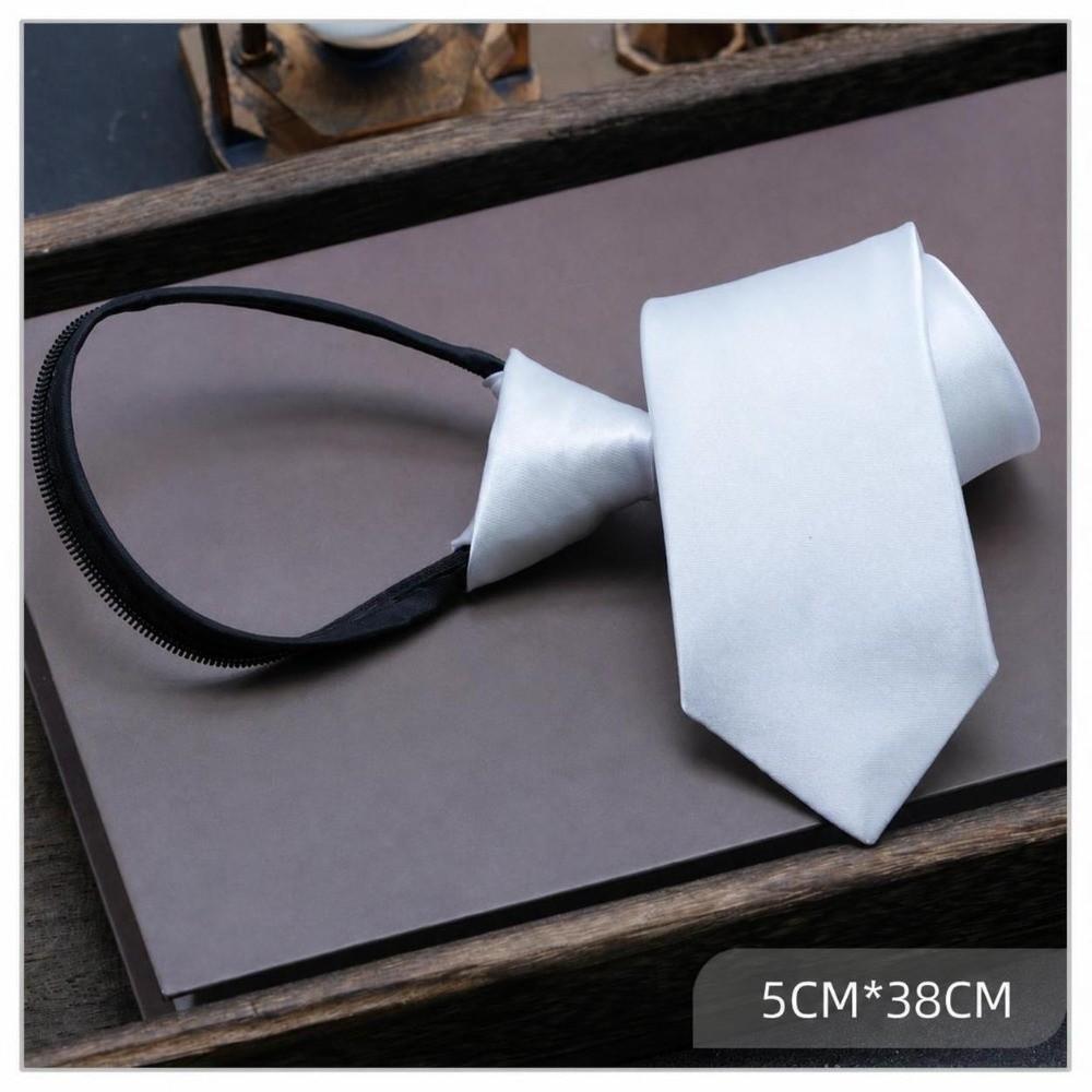 Clip on Zipper Tie Unisex Suit Zipper Neckties New Uniform Neck Tie For Men Women