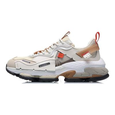 Li Ning CF City Smoke Cloud Low Top Sports Shoes Мужские кроссовки Eggshell-Gray AGLR109-3