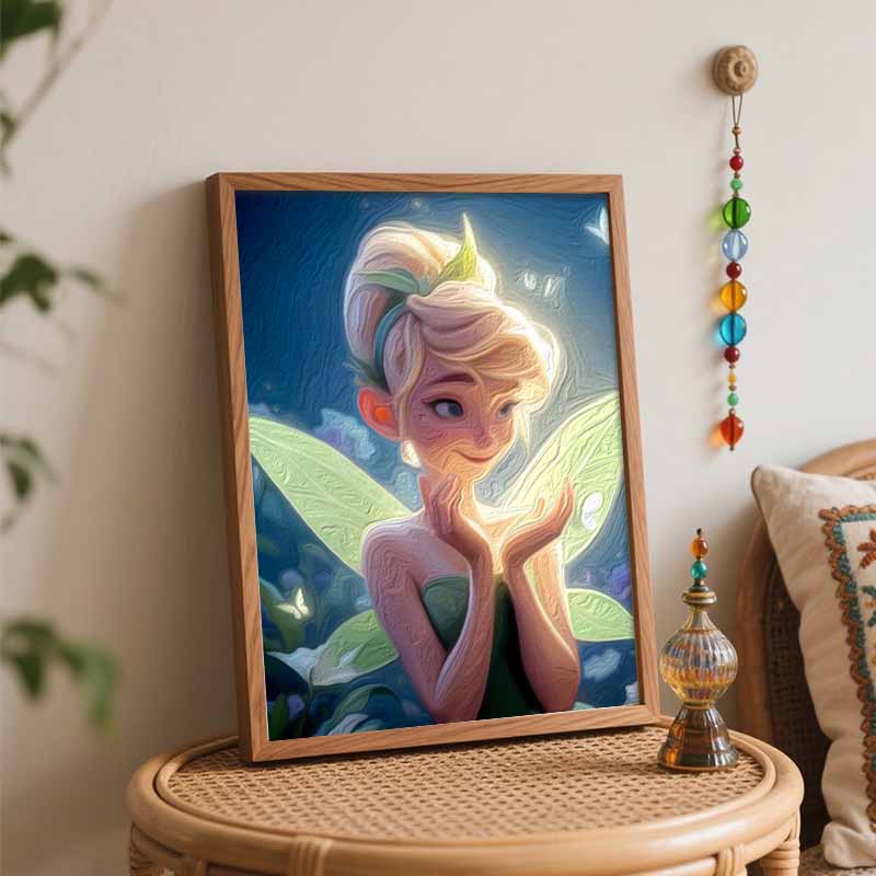 Disney Набор для масляной живописи Тинкербелл, Картина в стиле фэнтези, Декор для стены дома, спальни, Подарок