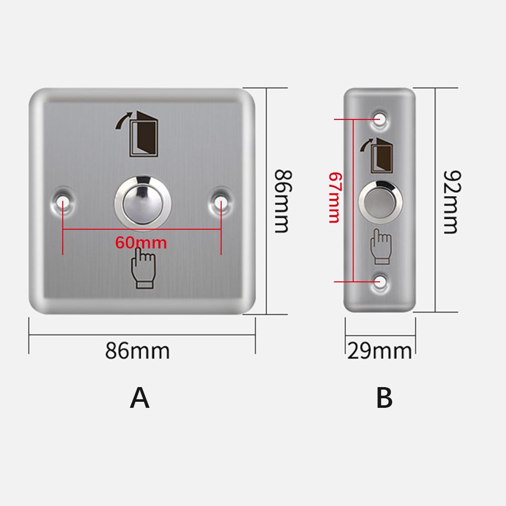Push Button Door Opener Electronic Door Lock Release Switch Access Control Switch Door Exit Switch