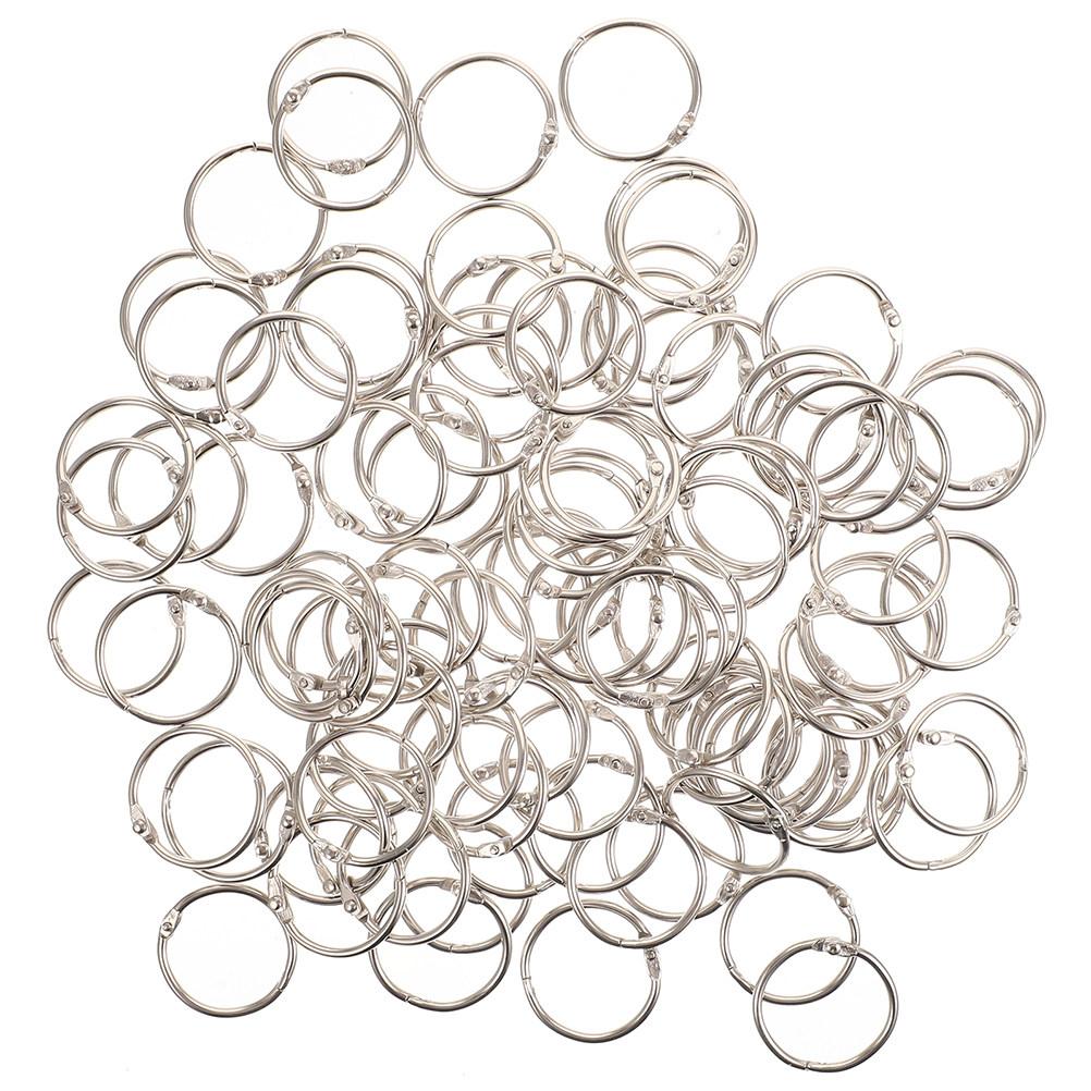 60Pcs Lightweight Metal Binder Rings for Loose Leaf Binder DIY Notebook Clips Book Rings Metal Ring DIY Notebook Ring