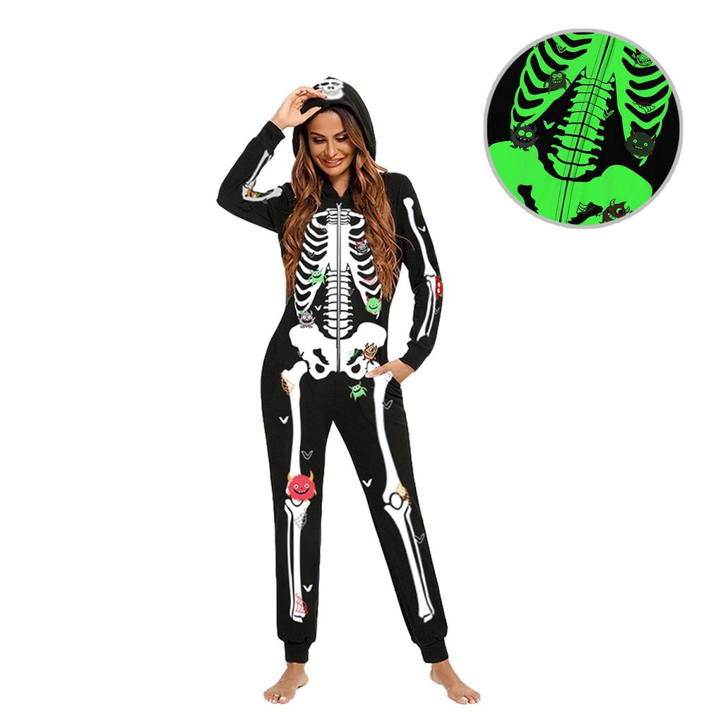 2025 Autumn/Winter Luminous Halloween Onesie Pajamas for Kids & Family