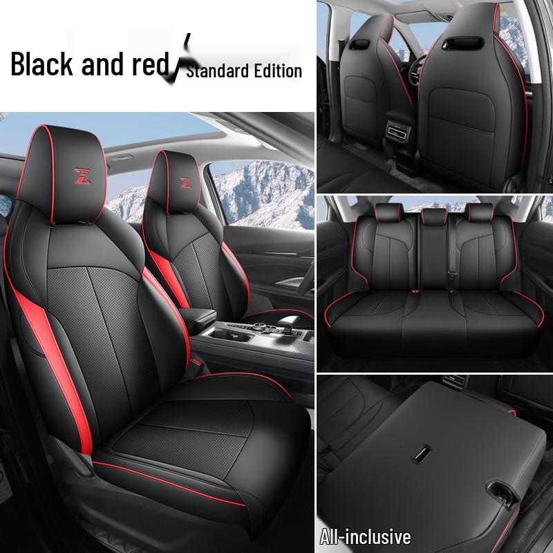 Кожаная накидка на сиденье автомобиля Oshan Z6 - Всесезонная, 5-местная, Универсальная посадка