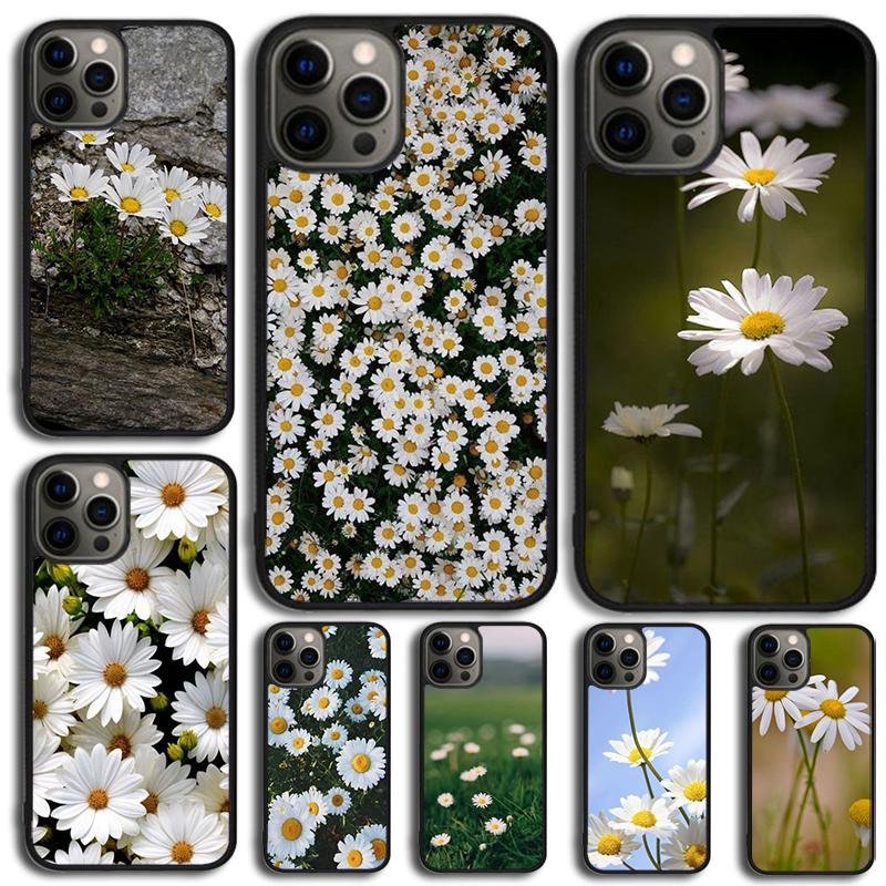 Чехол для телефона с цветком ромашки для iPhone 17 Air 15 16e 14 13 Pro Max Coque 12 11 Pro Max PLUS