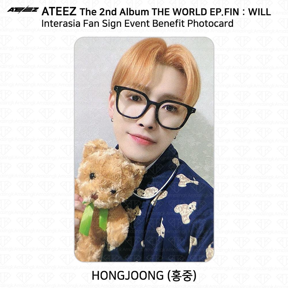 ATEEZ THE WORLD EP.FIN БУДЕТ Фан-подпись InterAsia Фотокарточка с благотворительным мероприятием KPOP