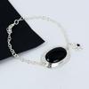 Natural Black Onyx Gemstone Handmade 925 Sterling Silver Bracelet, Black Spinal Bracelet For Wife , Unisex Bracelet, Party Wear Gift