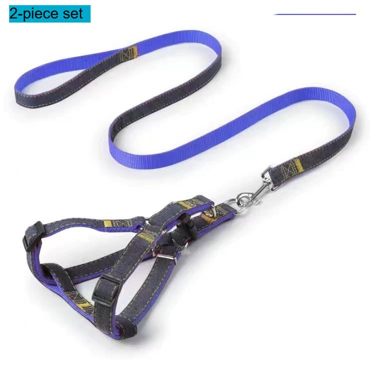 Dog leash dog collar large small chain teddy golden retriever walking dog rope pet supplies