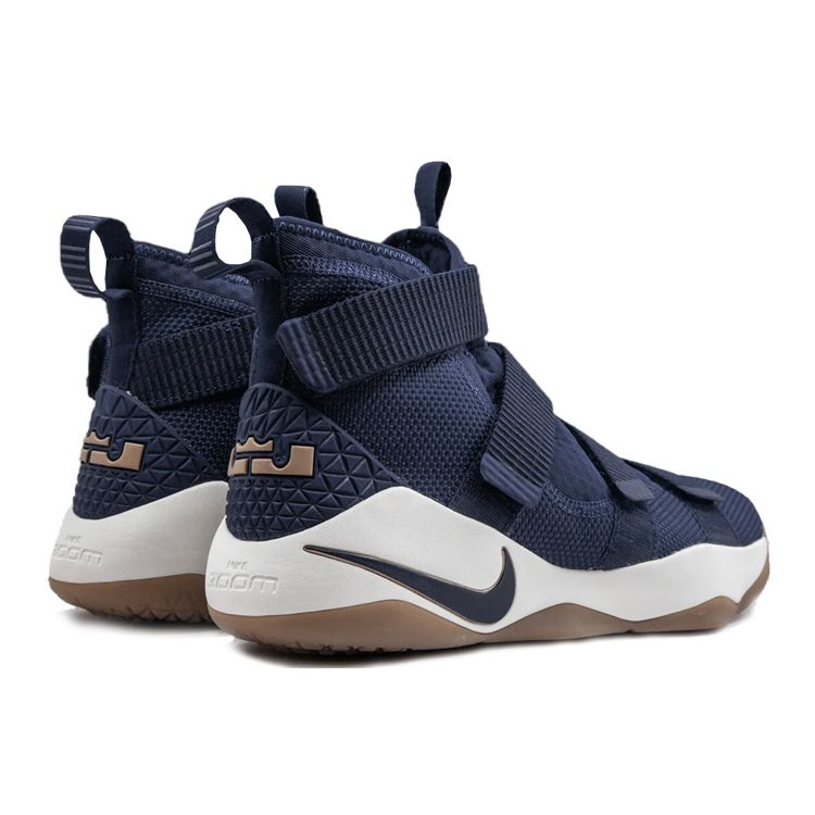Nike Zoom Soldier 11 Cavs EP James Удобные Повседневные Кроссовки для Баскетбола с Амортизацией, Нескользящей Подошвой и Износостойкой Подошвой, Средней Высоты 897645-402