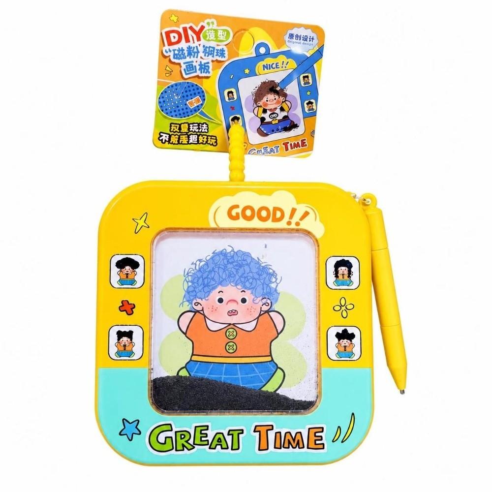 Magnetic Powder Magnetic Bead Board DIY Mini Drawing Pad Keychain Decoration