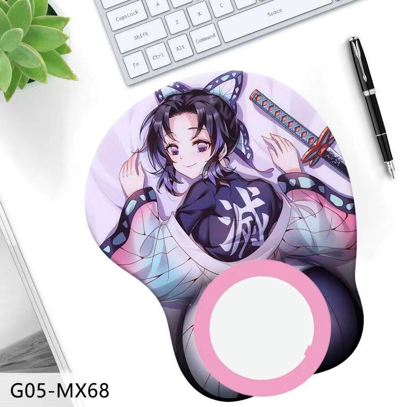 3D силиконовый коврик для мыши с анимационным персонажем, трехмерный коврик для мыши на запястье, ягодицы