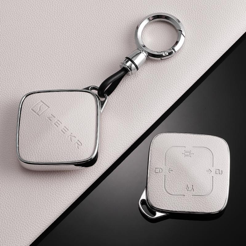 TPU Leather Car Key Case for Extremely Krypton 001 007 009 ZEEKR X NFC Truck Key Keychain AccessoriesAccessories