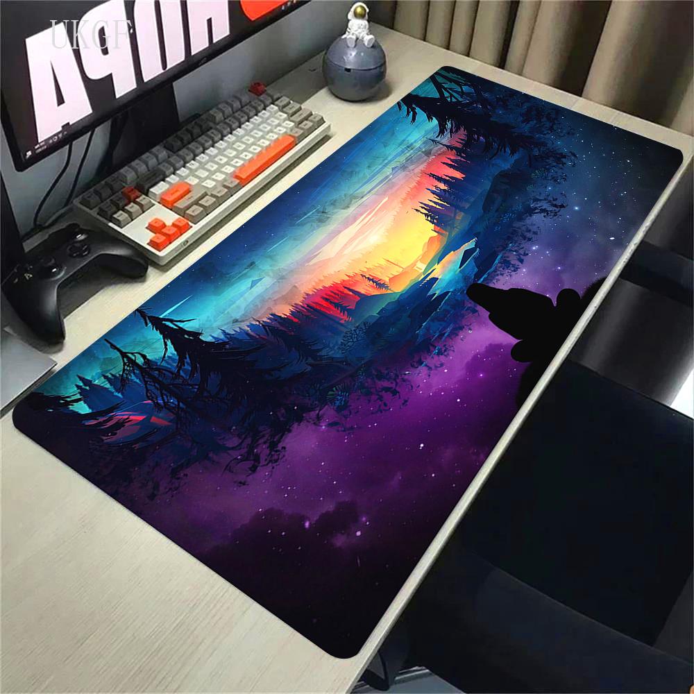 900x400 HD Print Rubber Mouse Pad Landscape Mountain Sunset Cartoon Mouse Pad XXL Extended Mouse Pad Pc Computer Non-slip Carpet