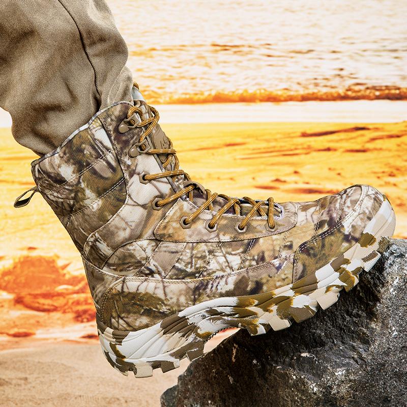 Мужские ботинки Desert, мужские повседневные высокие армейские ботинки, большие размеры, камуфляж, хаки, походная обувь для джунглей