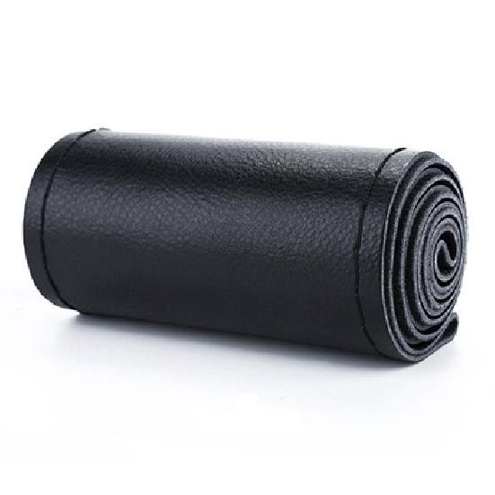 Оплетка на руль автомобиля, чехол на руль из искусственной кожи, диаметр 38 см, автоаксессуары с иглами и