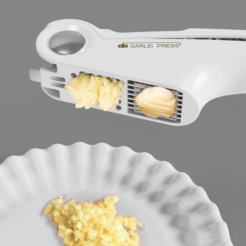 4-In-1 Garlic Mincer Crusher Slicer, Can Opener & Peeler,Multifunction Garlic Press Crusher Handheld Ginger Mincer Tool