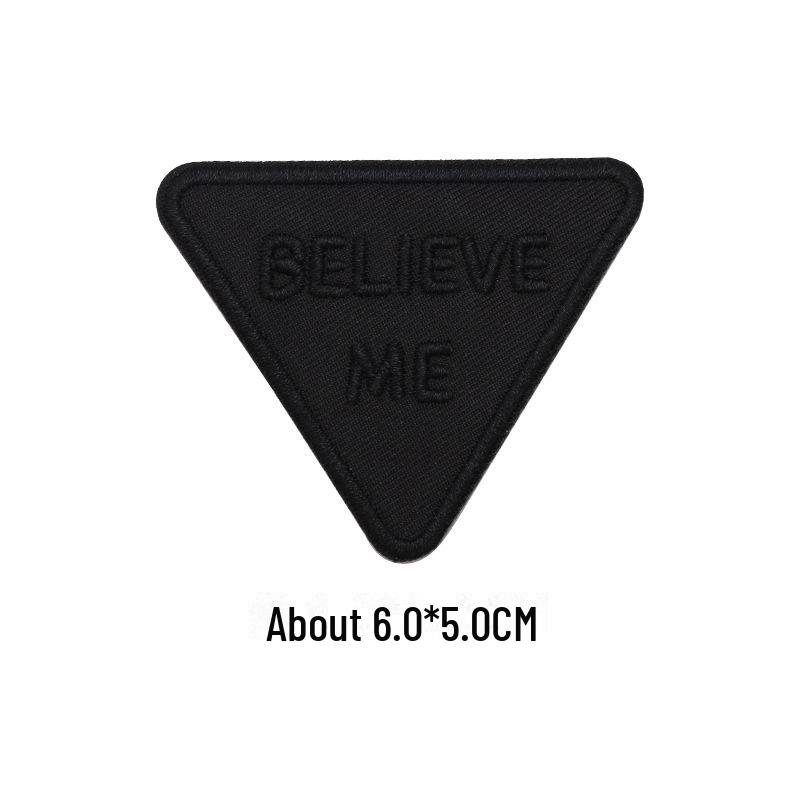 Черная самоклеящаяся вышитая нашивка для самостоятельного ремонта и украшения одежды