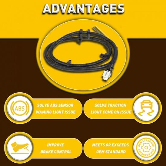 ABS Sensor Wheel Speed Wiring Harness 10340316 970-040 Fit Buick SRX Cadillac